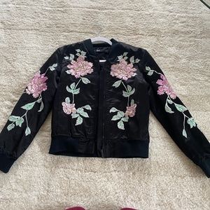 3 x 1 Satin Floral Bomber